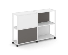 Стеллаж 3 уровня 2 секции VR.LT-STK-314.08 1570x400x1046 Шелф Мобайл / Shelf Mobile images