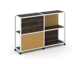 Стеллаж 3 уровня 2 секции VR.LT-STK-314.08 1570x400x1046 Шелф Мобайл / Shelf Mobile images
