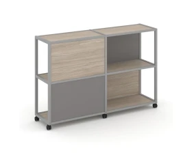 Стеллаж 3 уровня 2 секции VR.LT-STK-314.08 1570x400x1046 Шелф Мобайл / Shelf Mobile images