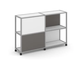 Стеллаж 3 уровня 2 секции VR.LT-STK-314.08 1570x400x1046 Шелф Мобайл / Shelf Mobile images