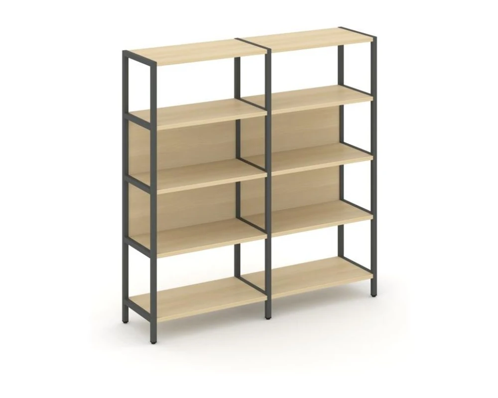 Двухсекционный стеллаж четырехярусный 1590х400х1613 Шелф Систем / Shelf System