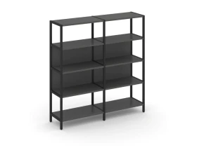 Двухсекционный стеллаж четырехярусный 1590х400х1613 Шелф Систем / Shelf System images