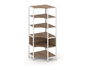 Односекционный угловой стеллаж пятиярусный 810х810х1980 Шелф Систем / Shelf System images