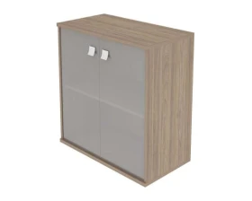Шкаф низкий широкий 2 низкие двери стекло Стайл Систем / Style System images