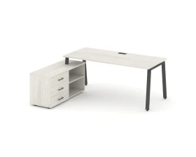 Стол письменный с греденцией левой на А-образном каркасе 1780x1580x750 Стайл Проджект Директ / Style Project Direct images
