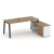 Дуб табак/Белый/Дуб табак/Металл черный