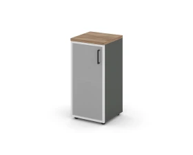 Шкаф низкий узкий левый мат. стекло 400x400x833 Стайл Проджект / Style Project images