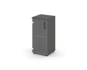 Шкаф низкий узкий левый прозр. стекло 400x400x833 Стайл Проджект / Style Project images