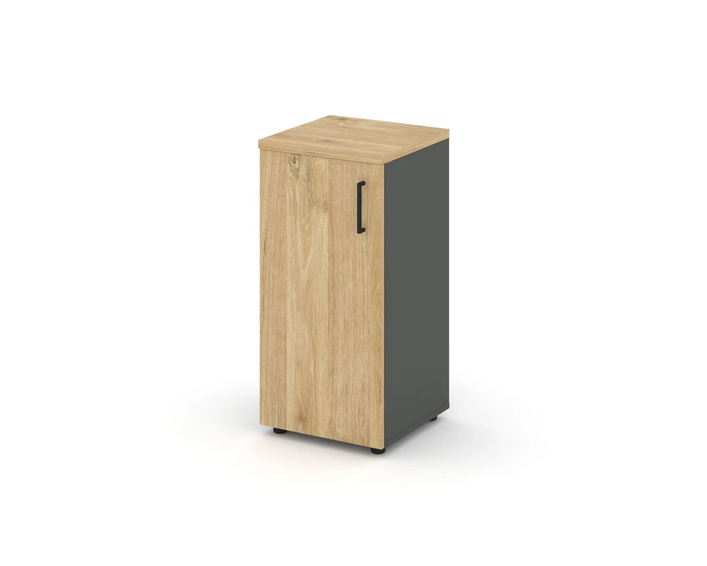 Шкаф низкий узкий левый закрытый 400x400x833 зад. стенка HDF Стайл Проджект / Style Project