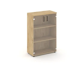 Шкаф средний широкий прозр. стекло 796x400x1203 Стайл Проджект / Style Project images
