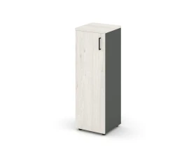 Шкаф средний узкий левый закрытый 400x400x1203 зад. стенка HDF Стайл Проджект / Style Project images