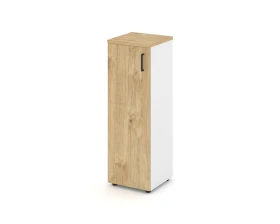 Шкаф средний узкий левый закрытый 400x400x1203 зад. стенка HDF Стайл Проджект / Style Project images