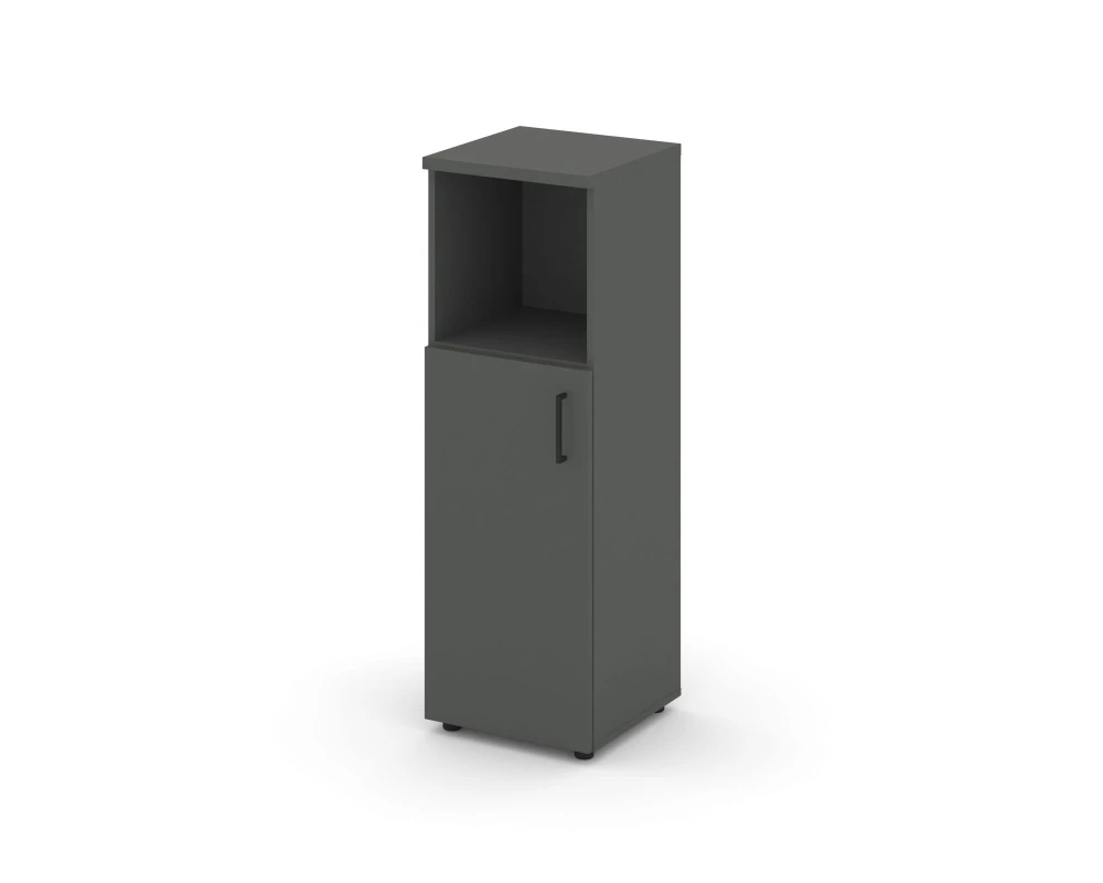 Шкаф средний узкий левый закрытый с нишей 400x400x1203 Стайл Проджект / Style Project