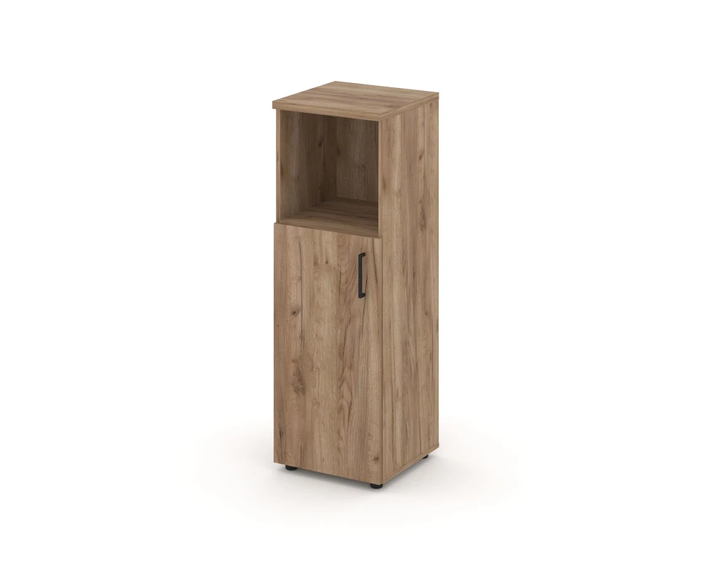 Шкаф средний узкий левый закрытый с нишей 400x400x1203 зад. стенка HDF Стайл Проджект / Style Project