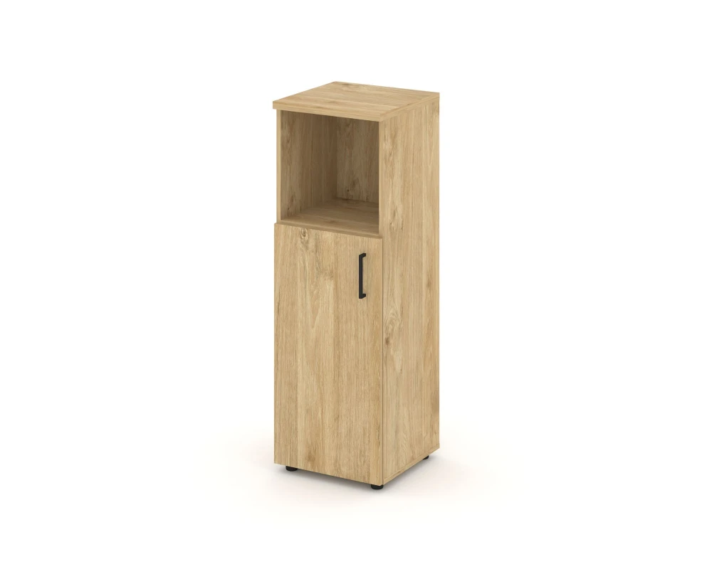Шкаф средний узкий левый закрытый с нишей 400x400x1203 зад. стенка HDF Стайл Проджект / Style Project