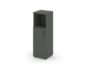 Шкаф средний узкий левый закрытый с нишей 400x400x1203 зад. стенка HDF Стайл Проджект / Style Project images