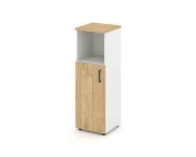 Шкаф средний узкий левый закрытый с нишей 400x400x1203 зад. стенка HDF Стайл Проджект / Style Project images