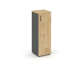 Шкаф средний узкий правый закрытый 400x400x1203 зад. стенка HDF Стайл Проджект / Style Project images
