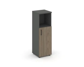 Шкаф средний узкий правый закрытый с нишей 400x400x1203 Стайл Проджект / Style Project images