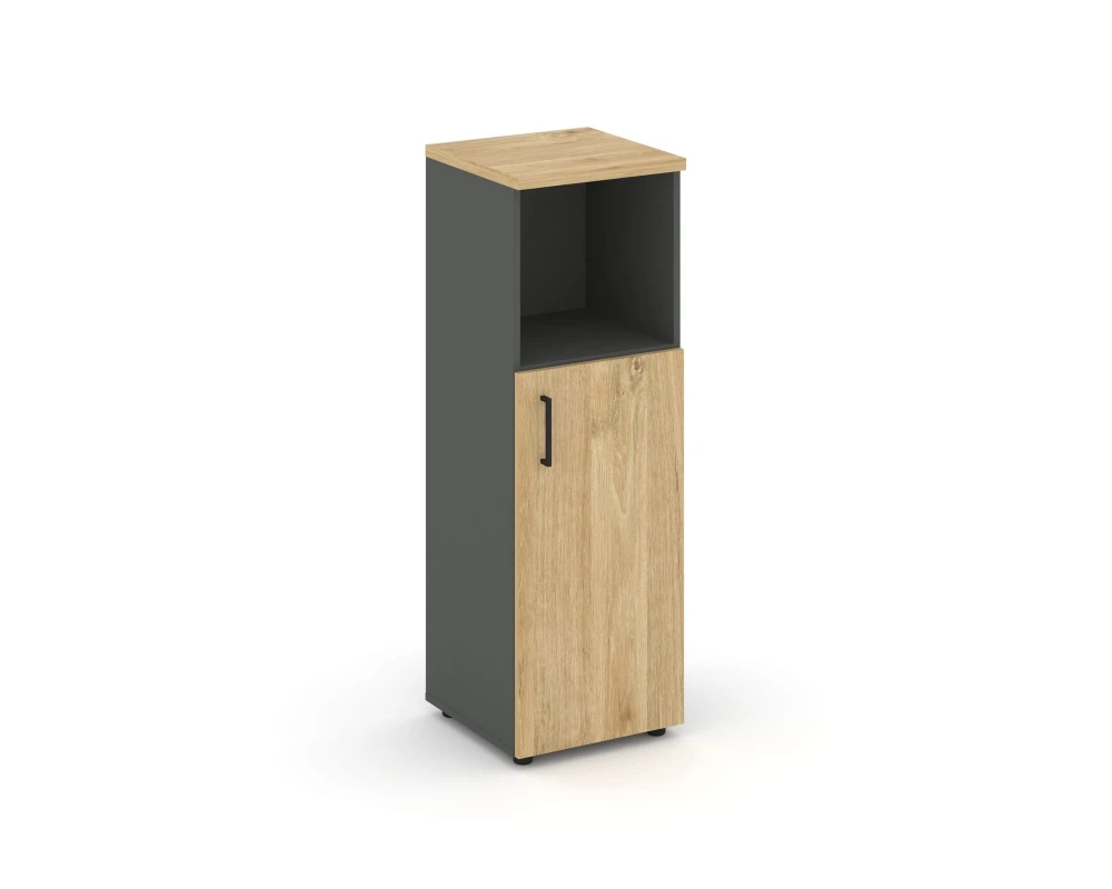 Шкаф средний узкий правый закрытый с нишей 400x400x1203 Стайл Проджект / Style Project