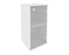 Шкаф низкий узкий 1 низкая дверь стекло правый 412x410x828 Стайл Систем / Style System images