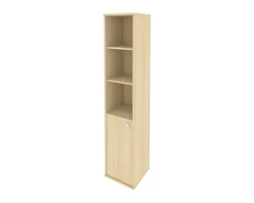 Шкаф высокий узкий 1 низкая дверь ЛДСП левый 412x410x1980 Стайл Систем / Style System images