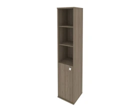 Шкаф высокий узкий 1 низкая дверь ЛДСП левый 412x410x1980 Стайл Систем / Style System images