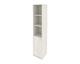 Шкаф высокий узкий 1 низкая дверь ЛДСП левый 412x410x1980 Стайл Систем / Style System images
