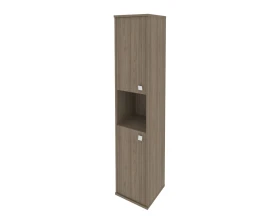 Шкаф высокий узкий 2 низкие двери ЛДСП левый 412x410x1980 Стайл Систем / Style System images