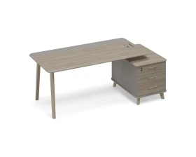 Стол руководителя правый комбинированный с тумбой малой тип 1 WOOD Time Wood images