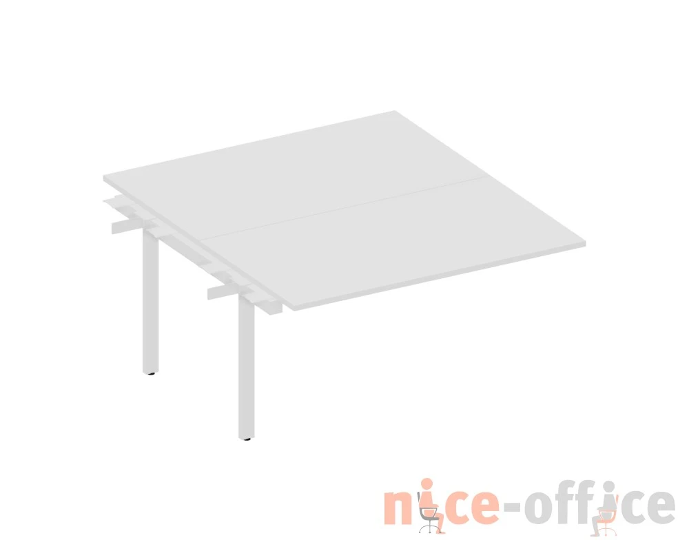 Стол bench приставной 140х160х75 (без отверстий) Артвуд / Artwood Белый/Бук