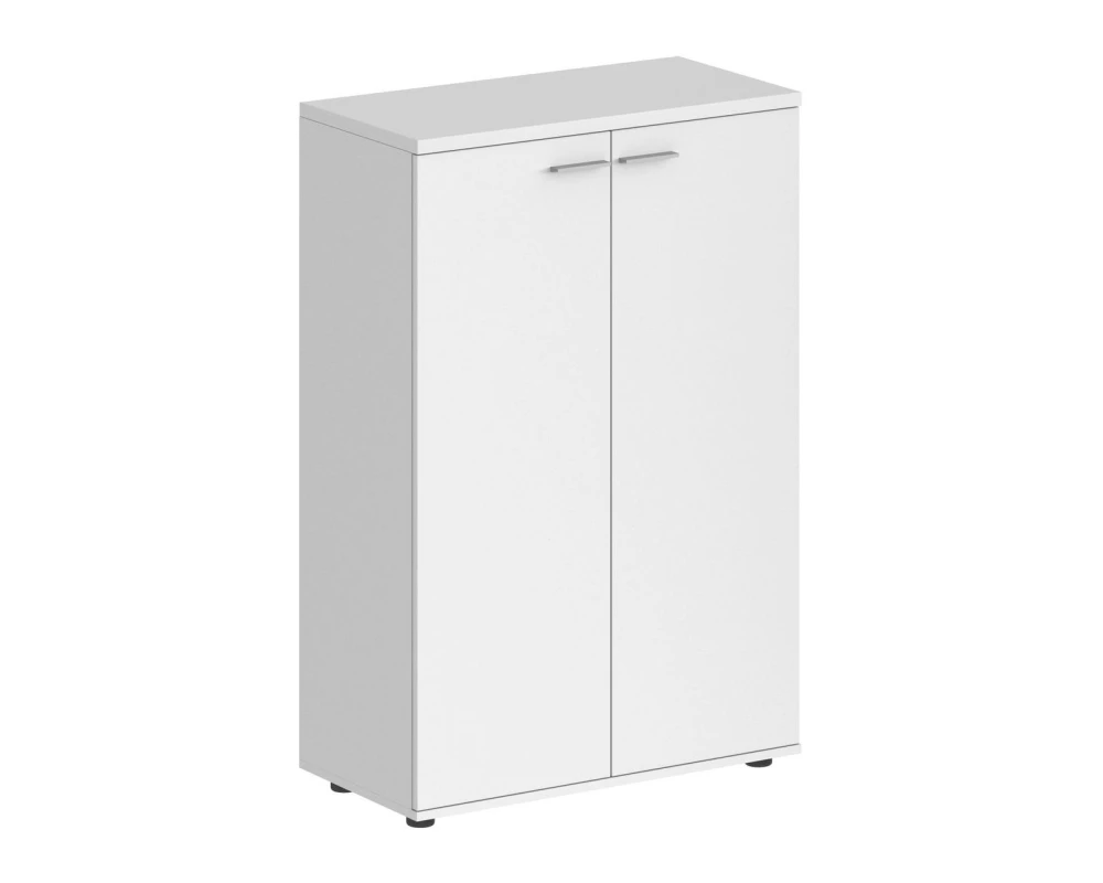 Шкаф средний 800x400x1200, 2-х дверный, задняя стенка HDF Сигма / Sigma Белый
