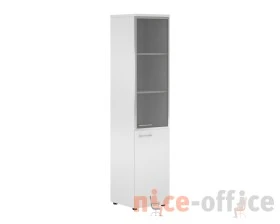 Шкаф колонка комбинированая с дверьми в алюминиевой рамке и топом Xten images