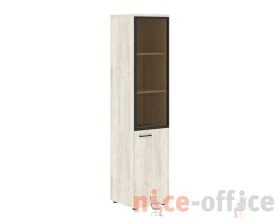 Шкаф колонка комбинированая с дверьми в алюминиевой рамке и топом Xten images