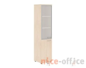 Шкаф колонка комбинированая с дверьми в алюминиевой рамке и топом Xten images